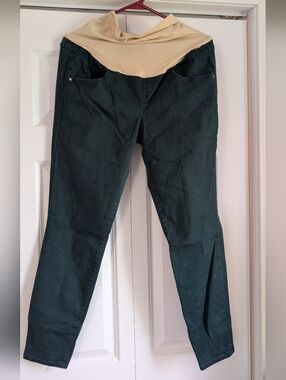 Lauren Conrad Maternity/Tummy Panel Jeggings in Dark Green